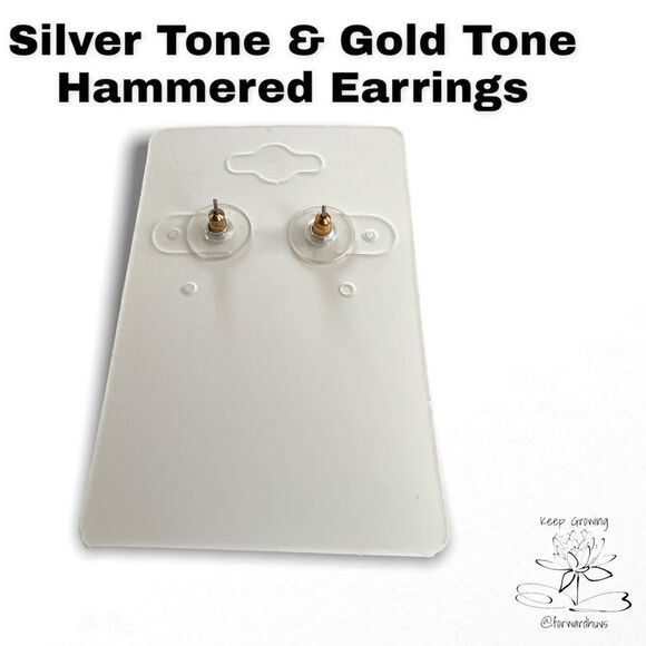 Bundle Sale 3 for $15 | Gold Tone Top and Silver Tone Hoop Earrings - Picture 6 of 8